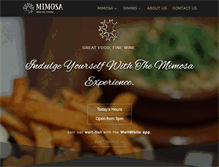 Tablet Screenshot of mimosawinebar.com